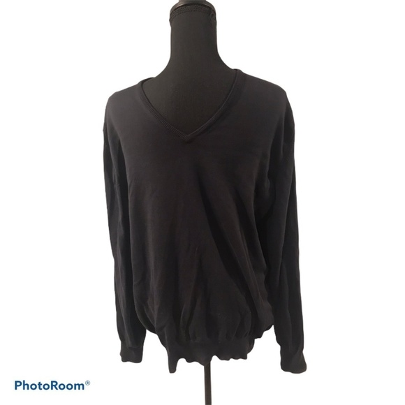 J. Crew Slim Rugged Cotton V-neck Sweater large - Picture 1 of 6